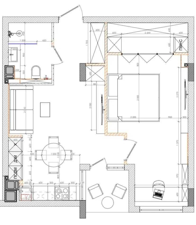 Однокімнатна квартира ЖК Feel house з дизайн-проектом