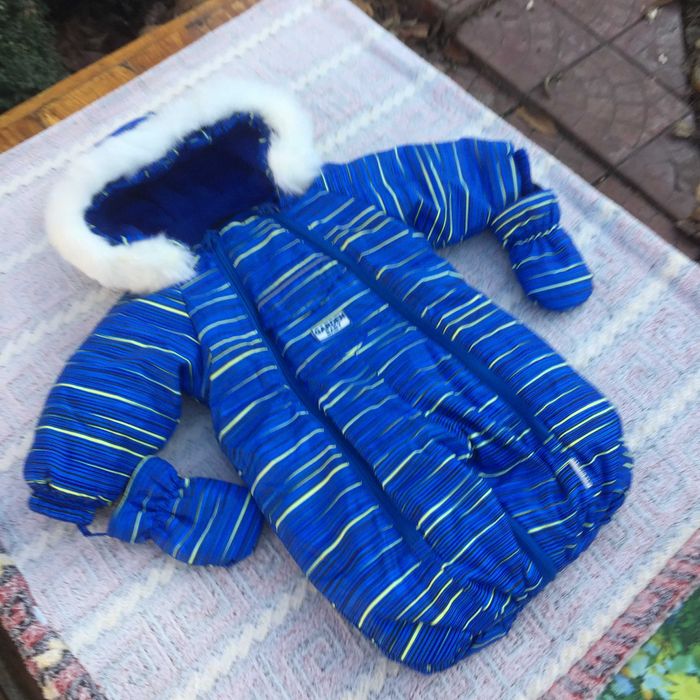 Комбінезон трансформер на відстібній овчині  р.68  ТМ GardenBaby