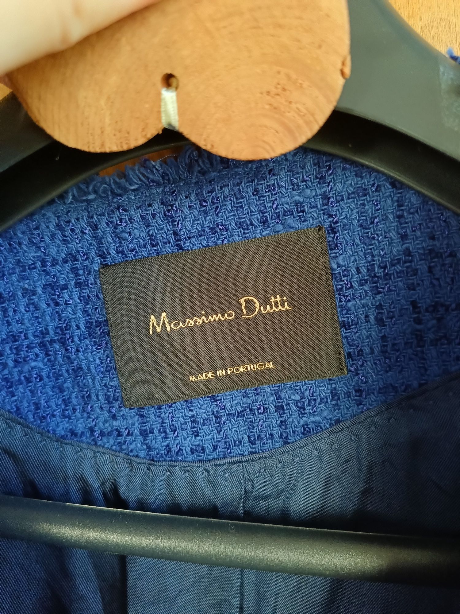 Żakiet Massimo Dutti rozmiar 38 boucle niebieski