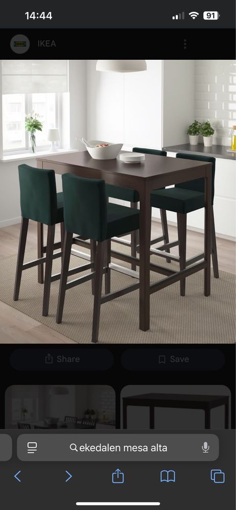 Mesa alta IKEA Ekedalen