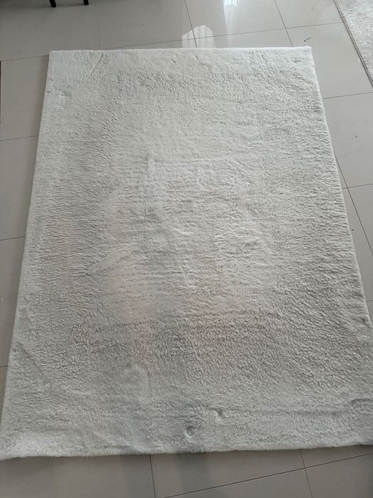 Dywan 160x220 gruby biały floko
