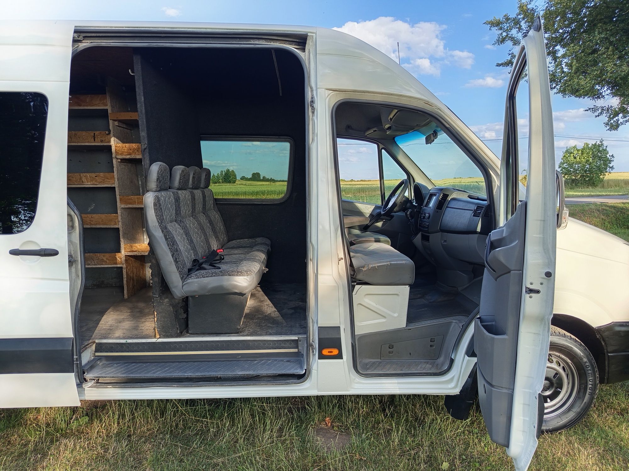 VW Crafter Maxi 2008r 2,5 163 KM Brygadówka,7 Osobowy Klimatyzacja Spr