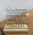Placa Acrílica Always Remember com base