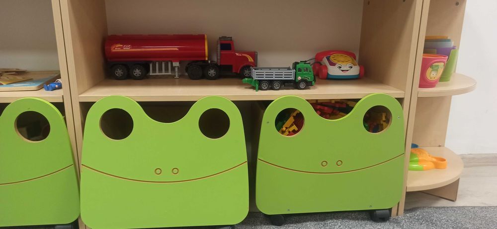 Regały szafki z atestem do przedszkola lub żłobka, Minty Nowa Szkoła