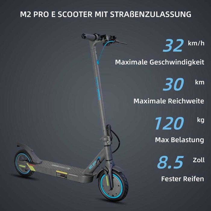 Trotinete Elétrica 500w, Velocidade 32km/h, Alcance 30km COMPLETO