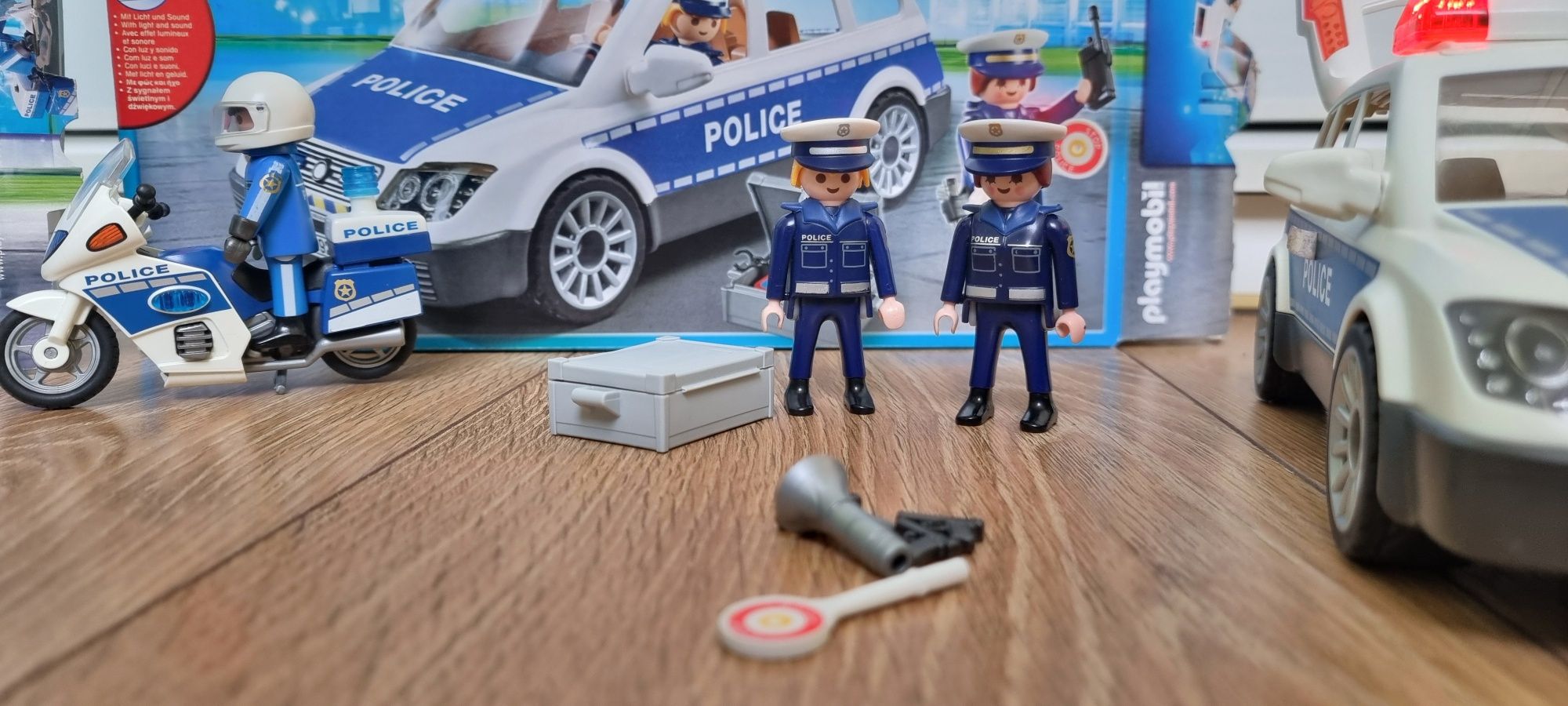 Playmobil policja city action 6920,6923 motor samochód