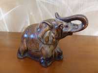 Figurka ceramika Słoń  trąba do góry