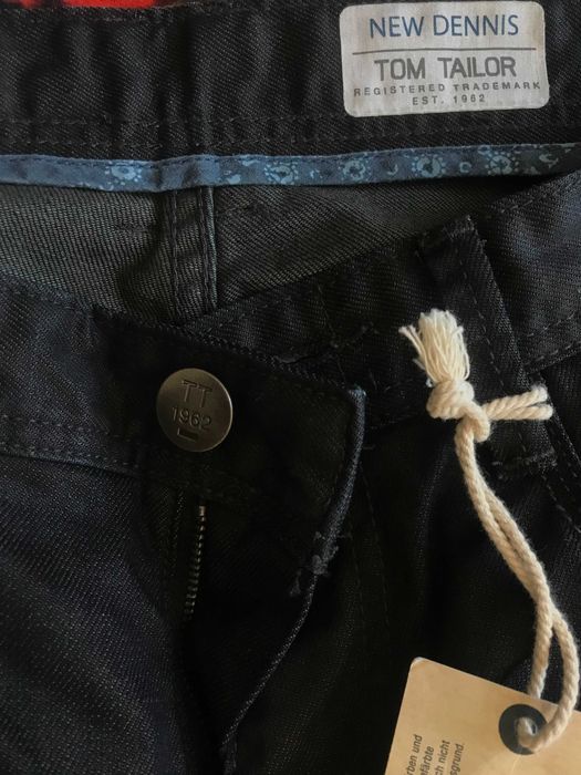 Jeansy Tom Tailor bootcut model New Dennis 31/32 grafitowy granat