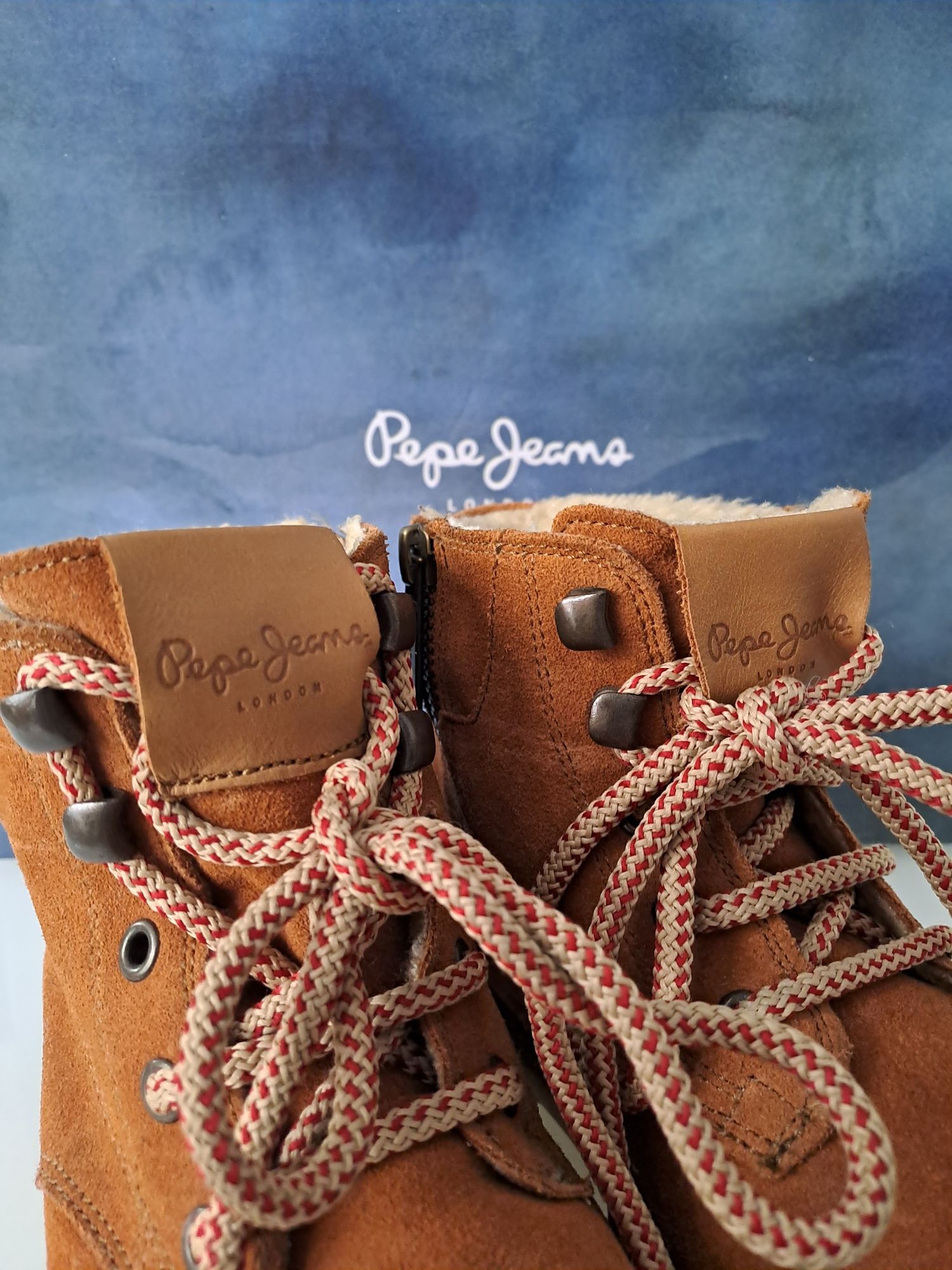 Pepe Jeans traperki botki Skóra r32 idealne