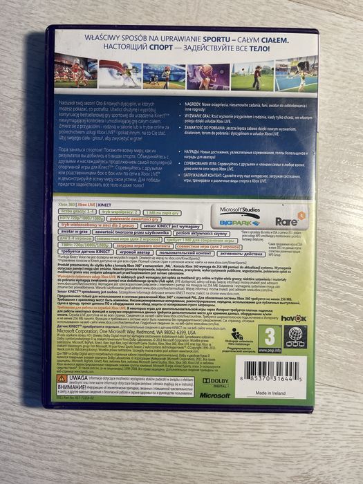 Zestawn kinect sports 1 i 2