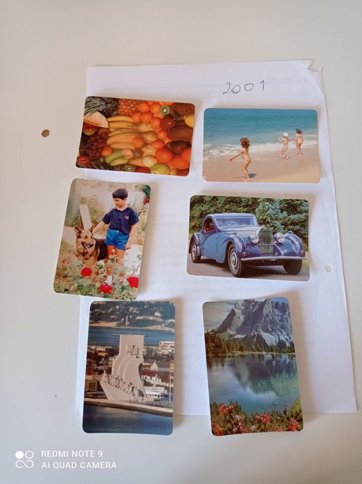 Coleção de calendários de bolso