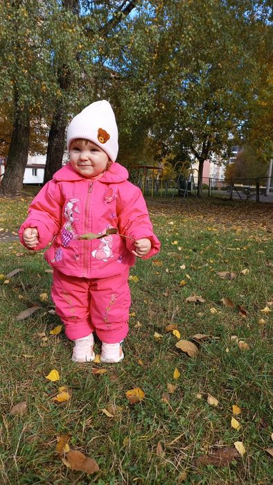 Осінній комбінезон для дівчинки