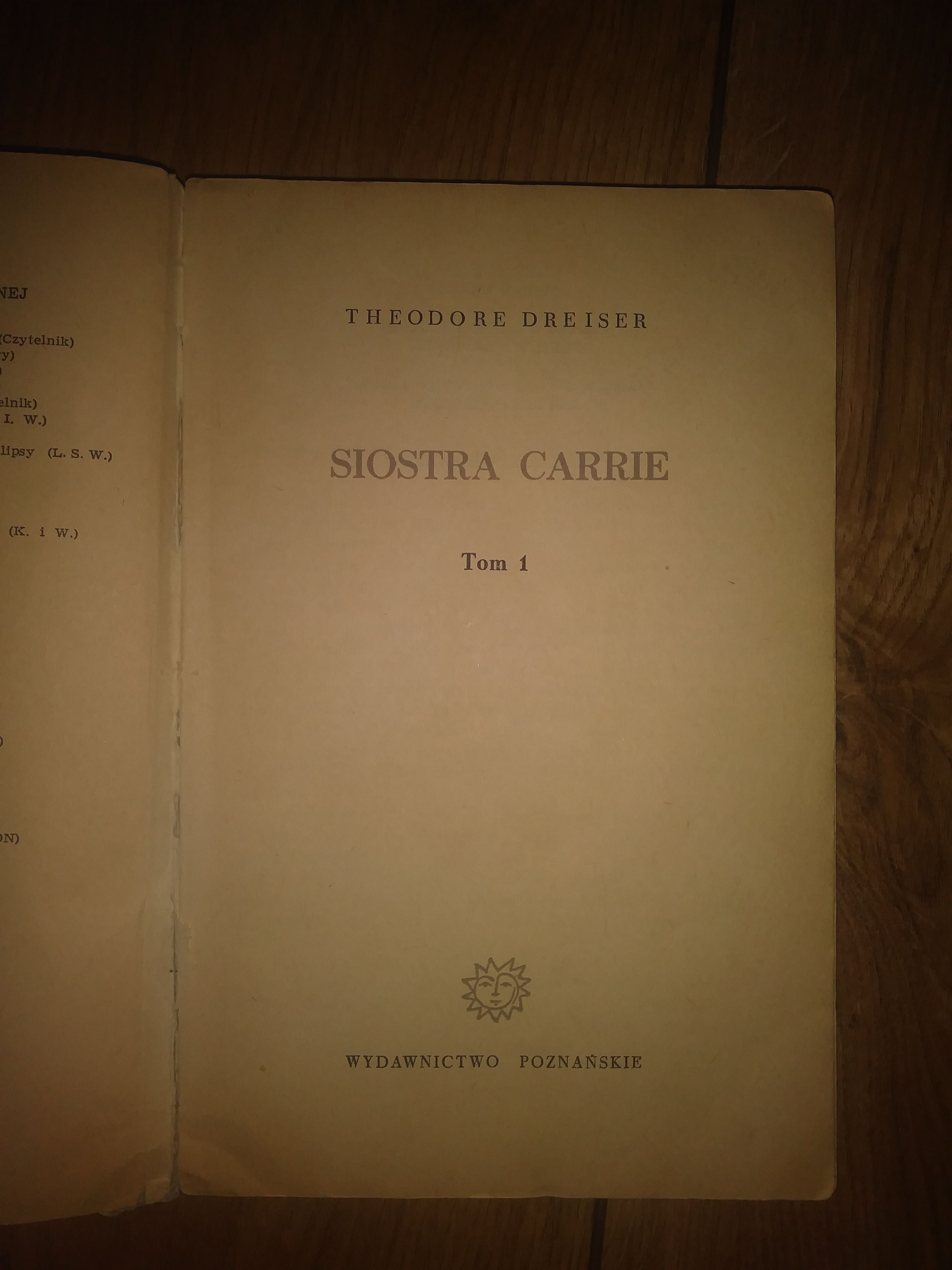 Theodore Dreiser "Siostra Carrie"