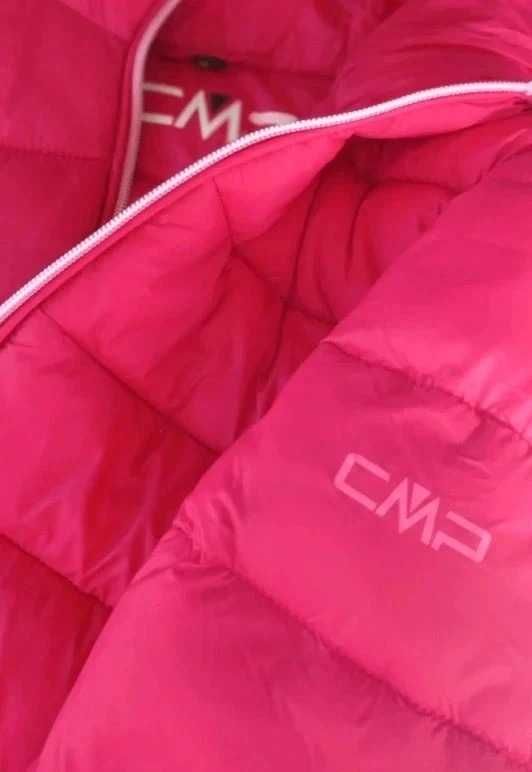 Ciepła pikowana kurtka CMP rozmiar S malinowa
