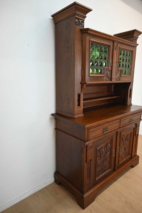 kredens secesyjny z witrażem 103004