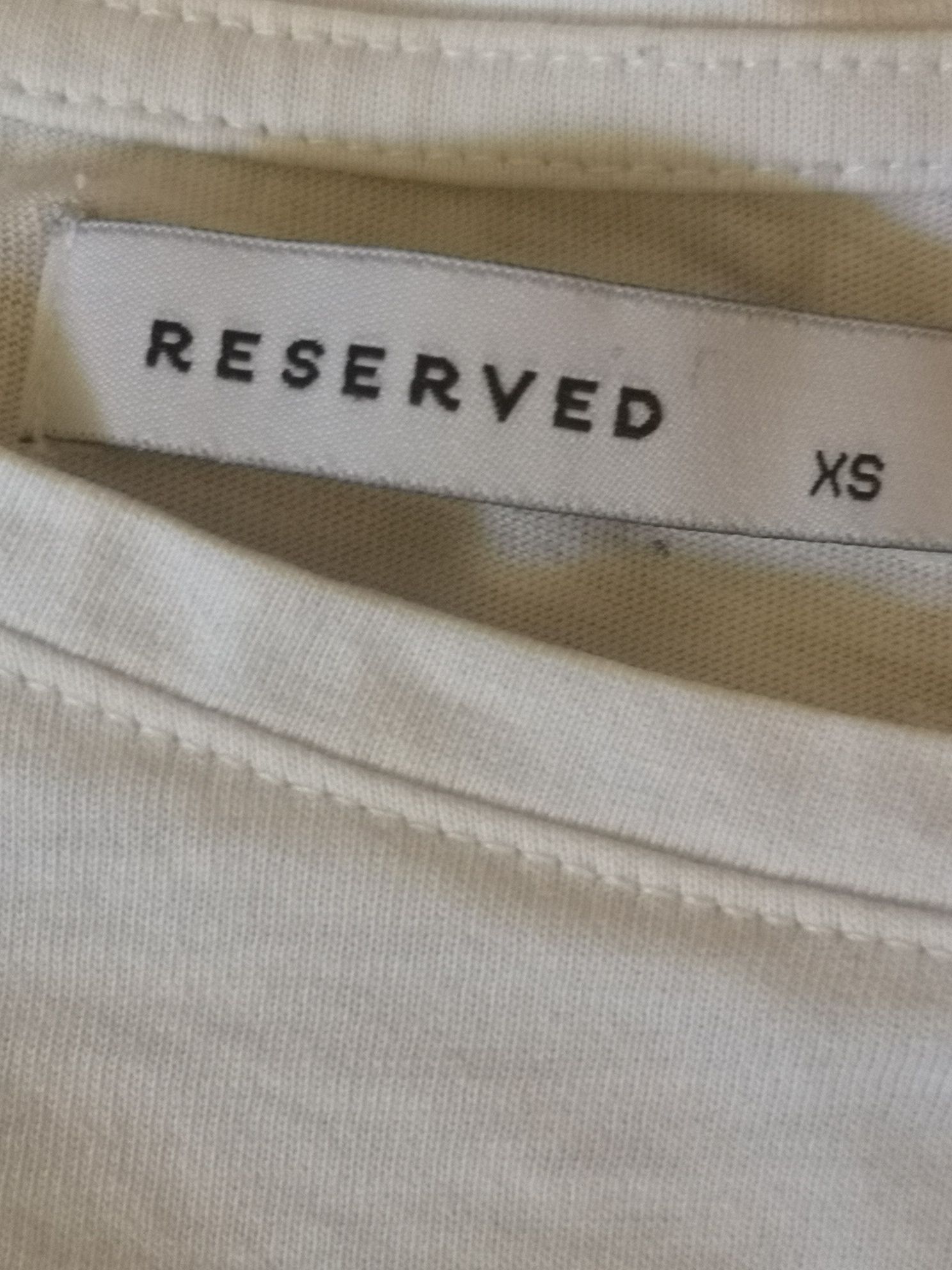 T-shirt biały kotwice 34 36 Reserved