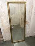 Stylowe lustro w złotej ramie 130x45 ze szlifem glamour boho