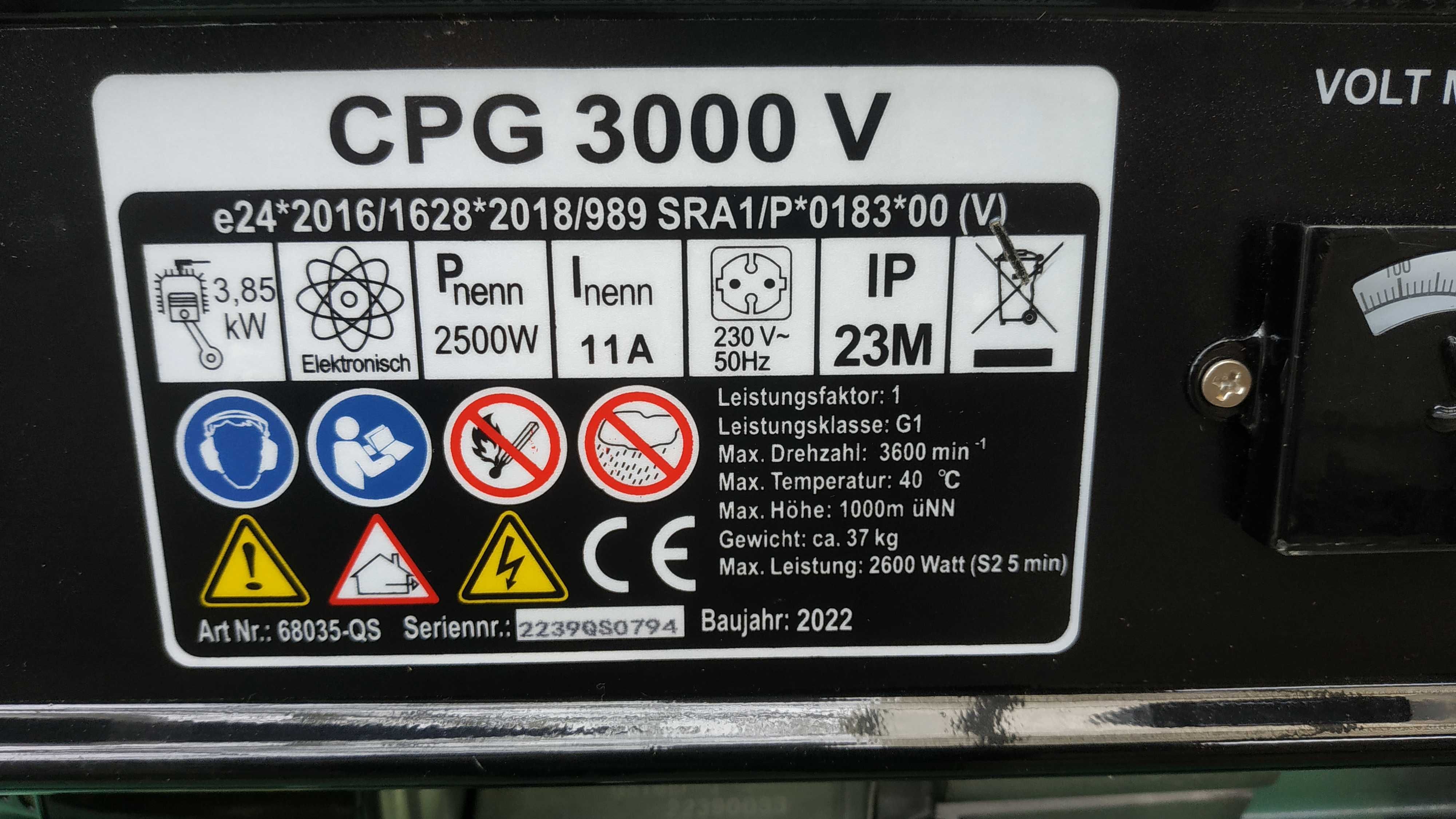 Генератор бензиновий Cross Tools CPG 3000V (2.5-2.8кВт)