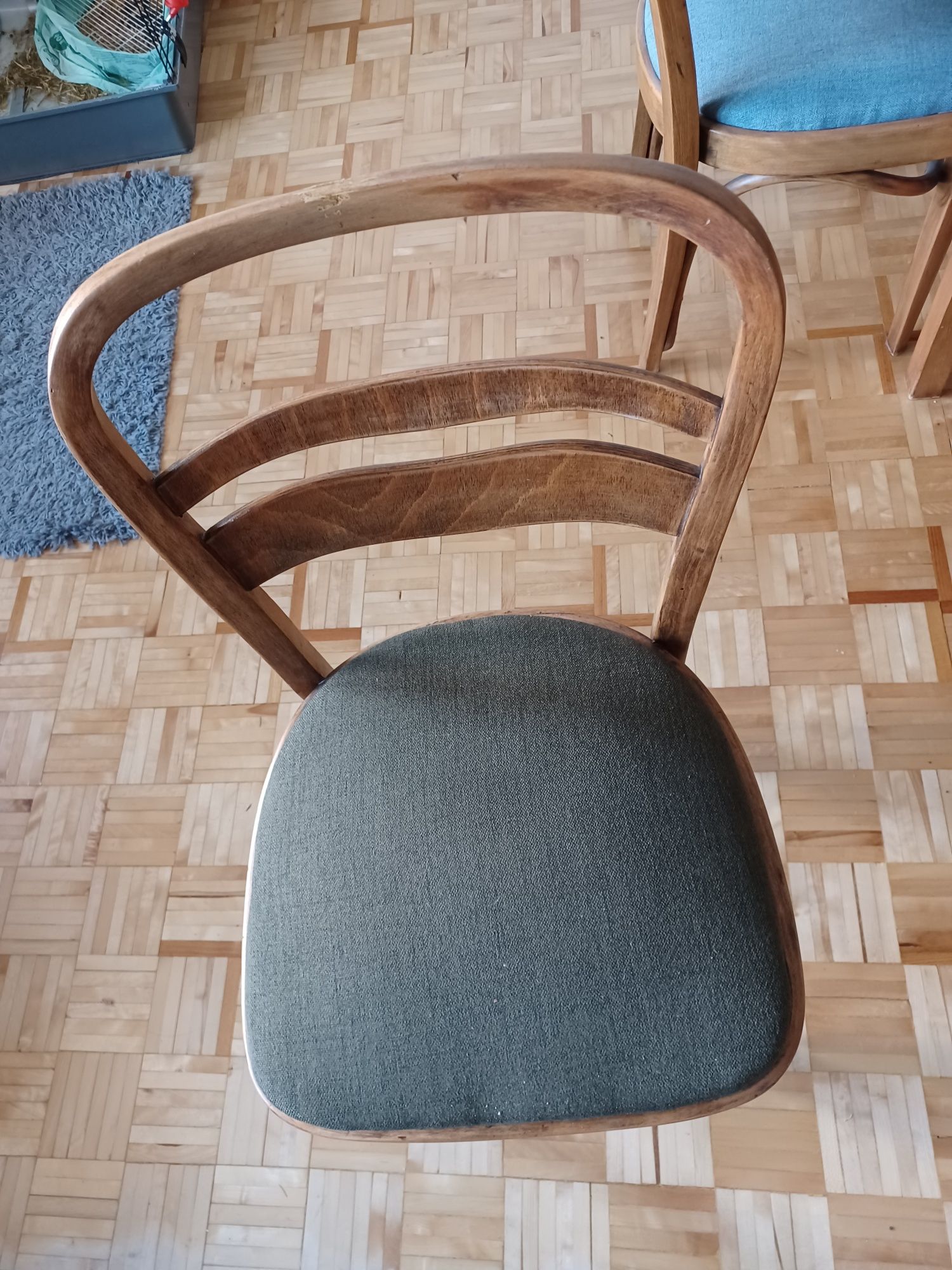 Krzesła bukowe, gięte art deco thonet