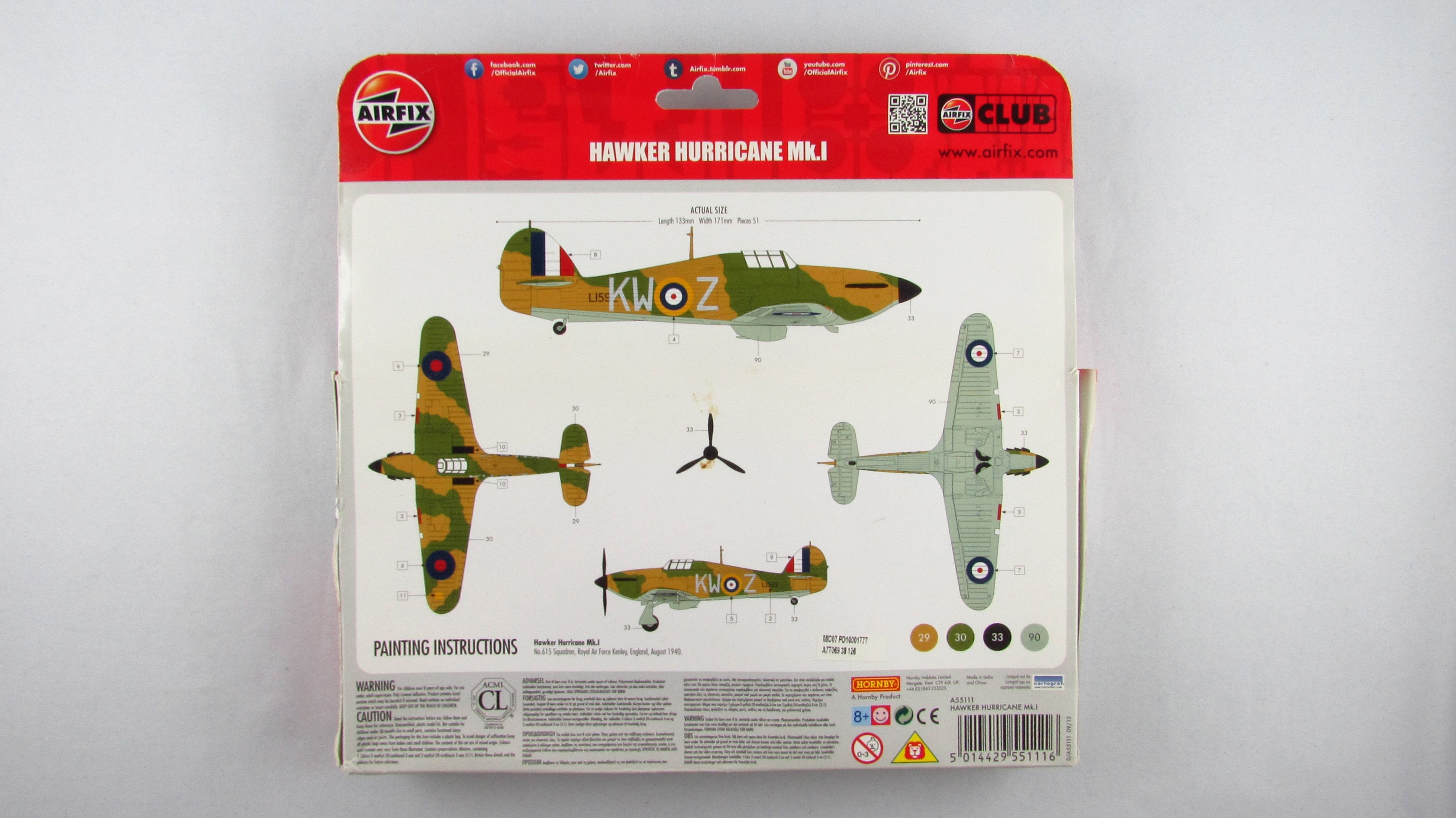 AIRFIX - Hawker Hurricane Mk.I - Model Samolot - 1:72