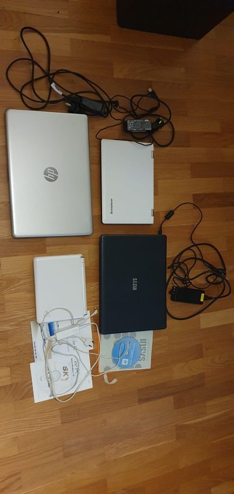 4 Computadores Antigos (Toshiba, Lenovo, HP e EEE)