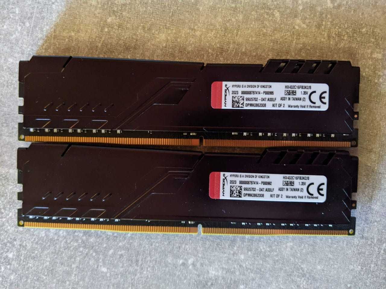 ОЗУ HyperX DDR4-3200 8192MB (Kit of 2x4096) Fury (HX432C16FB3K2/8)
