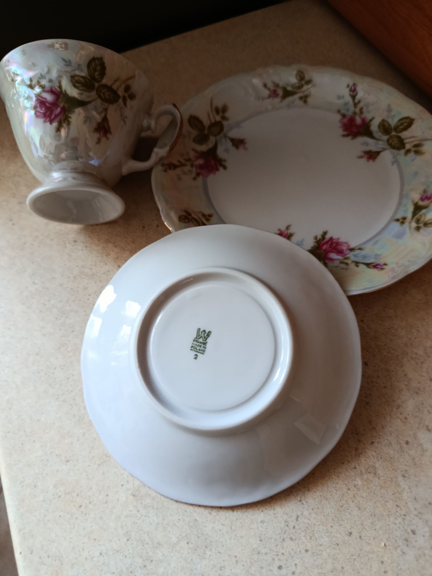 Śliczne stare trio porcelana Wawel Krzysztof Wałbrzych
