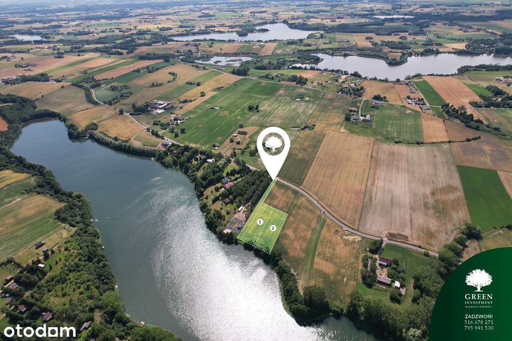 Działka z bezpośrednim dostępem do jeziora Czarownica