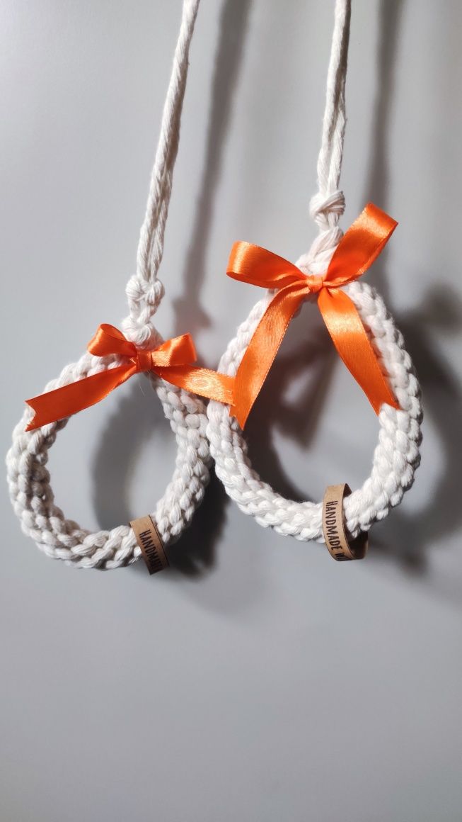 Jajko pisanka ozdoba Wielkanoc makrama sznurek handmade