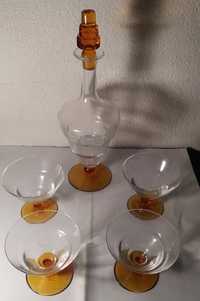 Garrafa ART DECO com 4 copos
