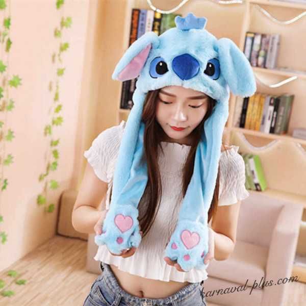 Карнавальная шапка с подсветкой и поднимающимися ушами (зайчик\пикачу)