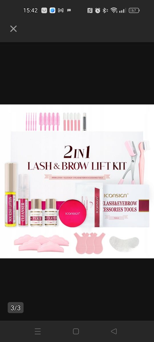 ZESTAW do laminacji rzęs i brwi Iconsign XXL + akcesoria