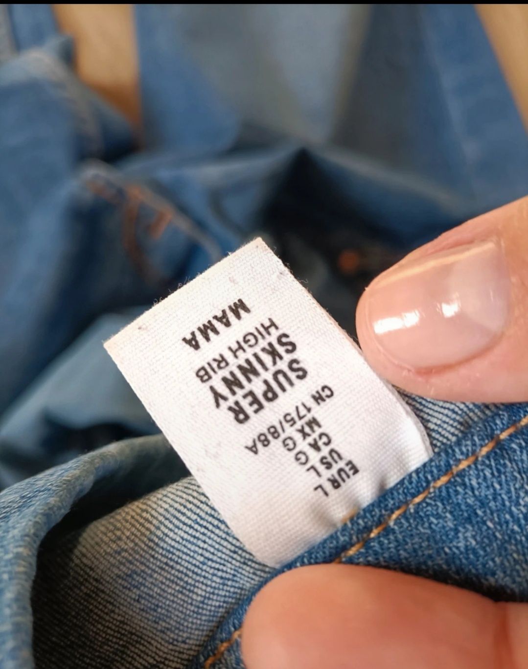 Mama super skinny jeans spodnie ciążowe H&M rozm. L