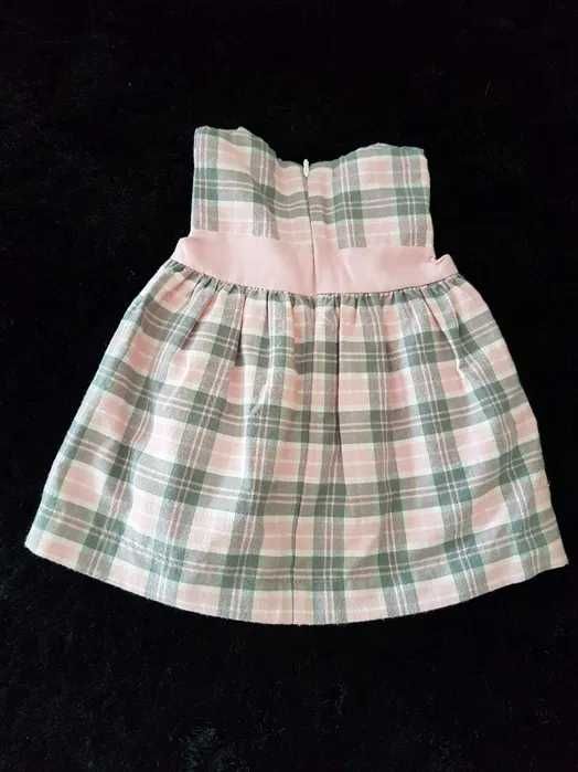 Casaco pêlo e vestido_ bebe 6/9meses