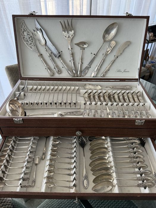 Faqueiro de Prata c/ contraste Javali