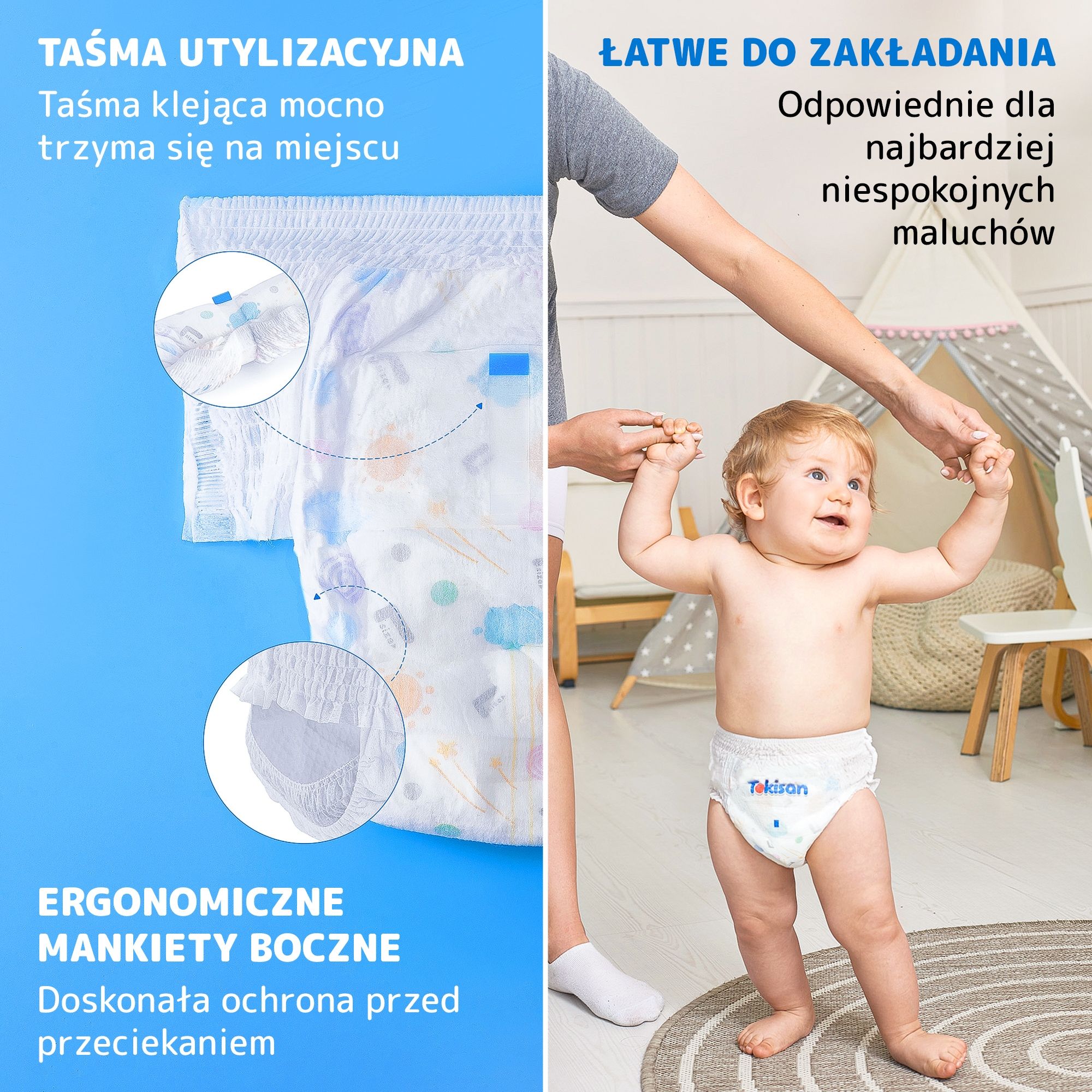 Pieluchy Tokisan Rozmiar 6(15-23Kg)Pieluchomajtki Premium Pants 28 Szt
