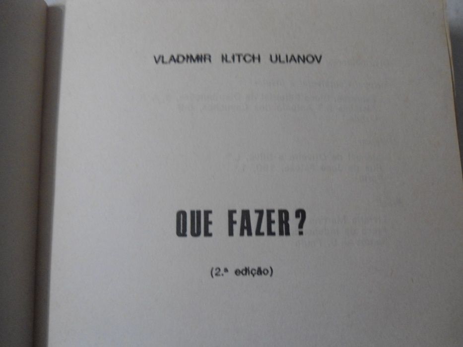 Que Fazer? -Vladimir Ilitch Ulianov