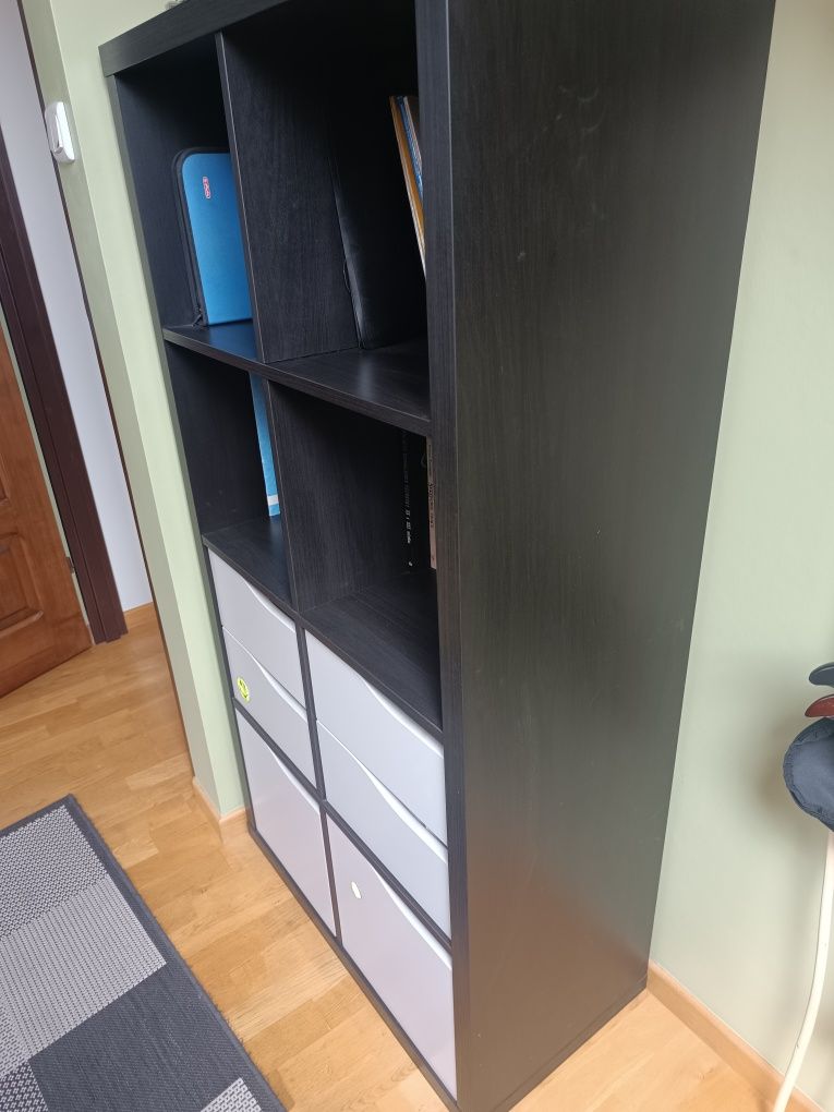 IKEA Regał KALLAX wraz z wkladami