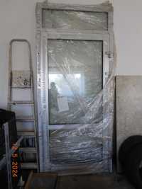 Drzwi wewnętrzne aluminiowe 250x110, prawe, z naświetlem