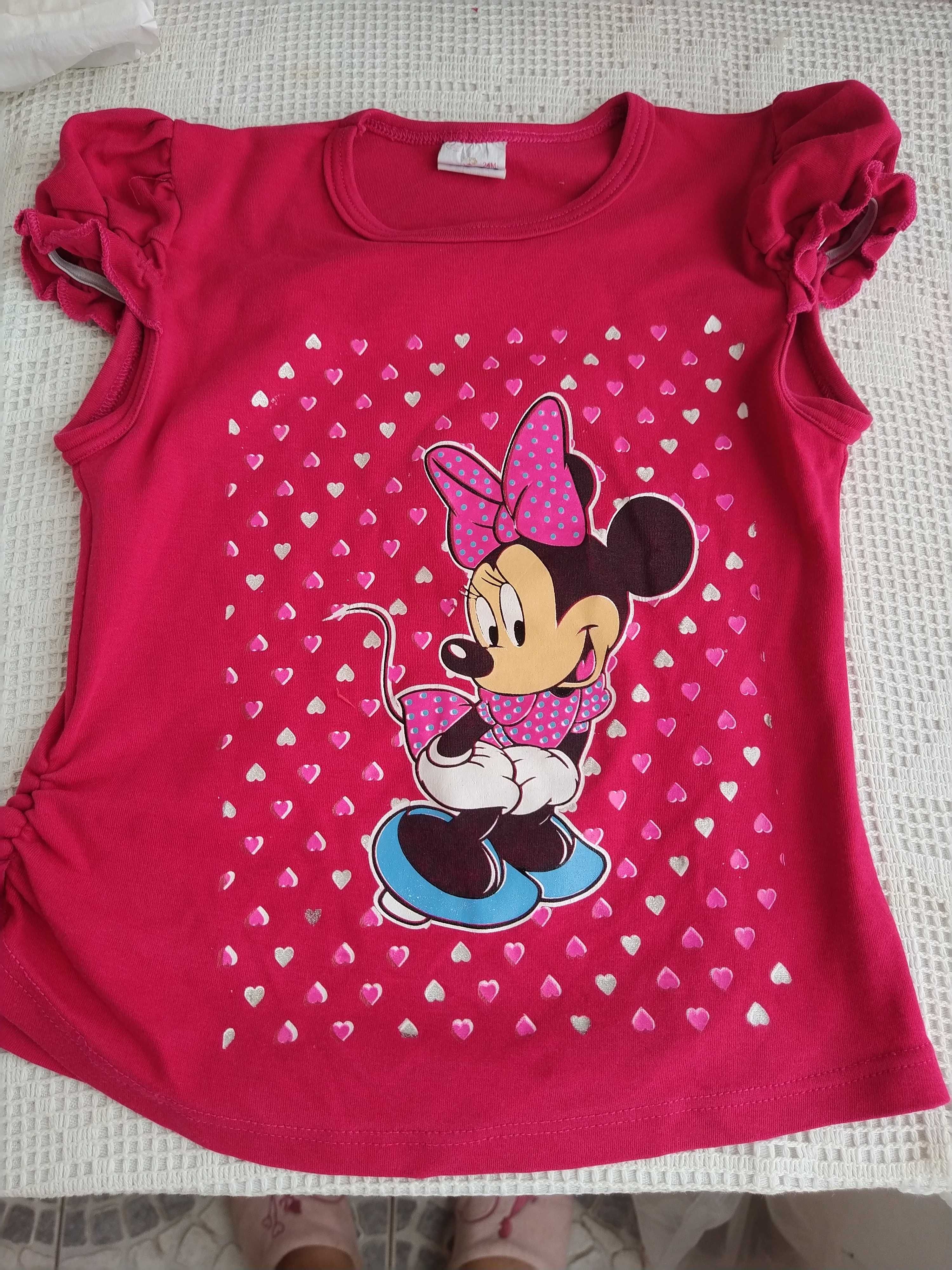 Blusa cor de rosa da Disney - 18 - 24 meses
