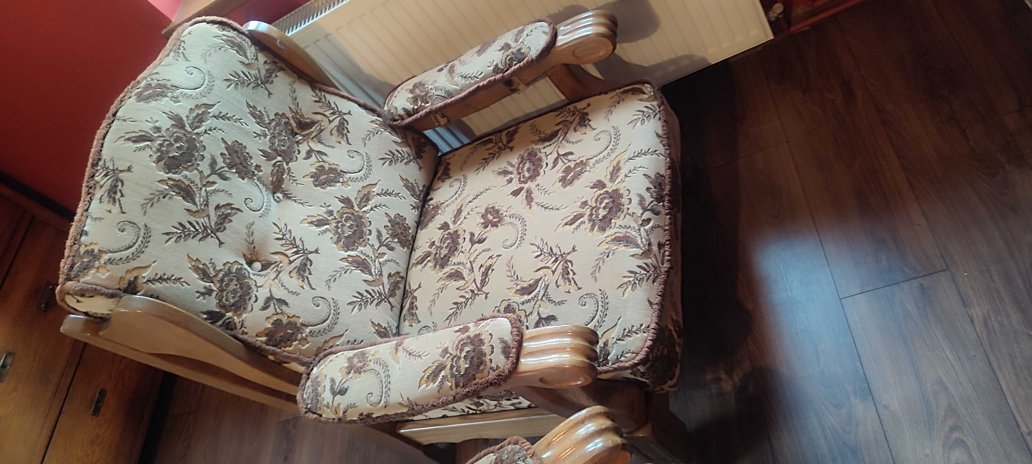 wypoczynek sofa dwa fotele dąb