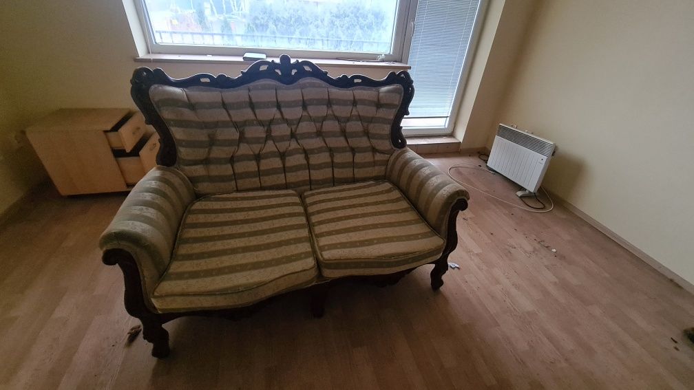 Kanapa sofa komplet rzeźbiona