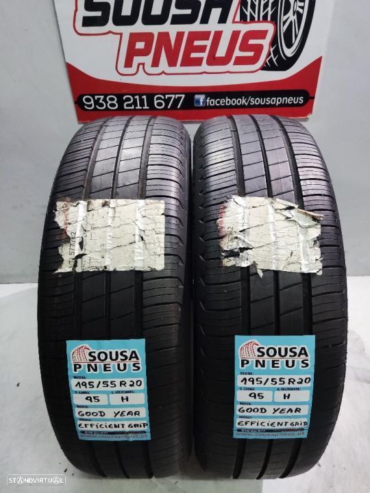 2 pneus como novos 195-55r20 good year - oferta dos portes