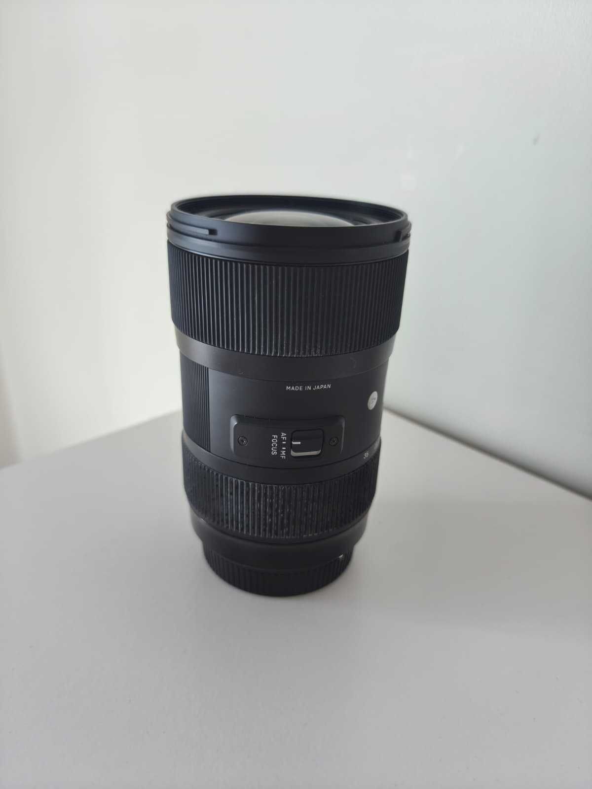 Sigma Art 18-35 1.8 na caixa em estado como NOVA-Canon