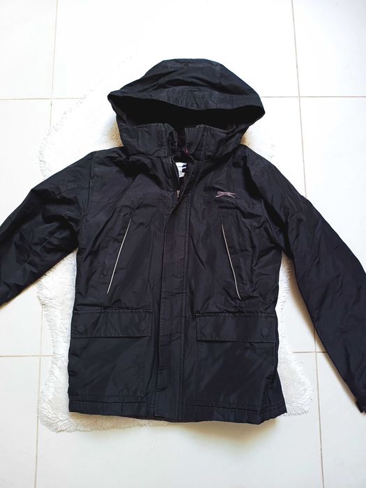 Świetna chłopięca ocieplana kurtka z odpinanym kapturem 158 164 ciepła