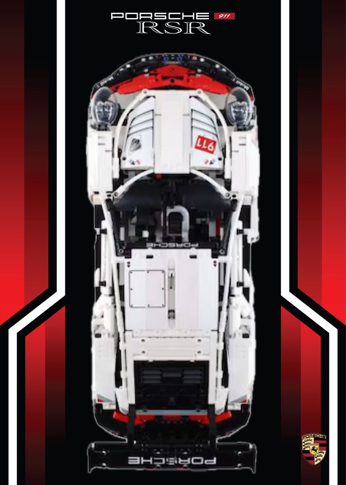 Quadro para lego porsche 911 rsr