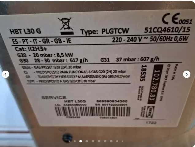 Placa a gás IKEA
