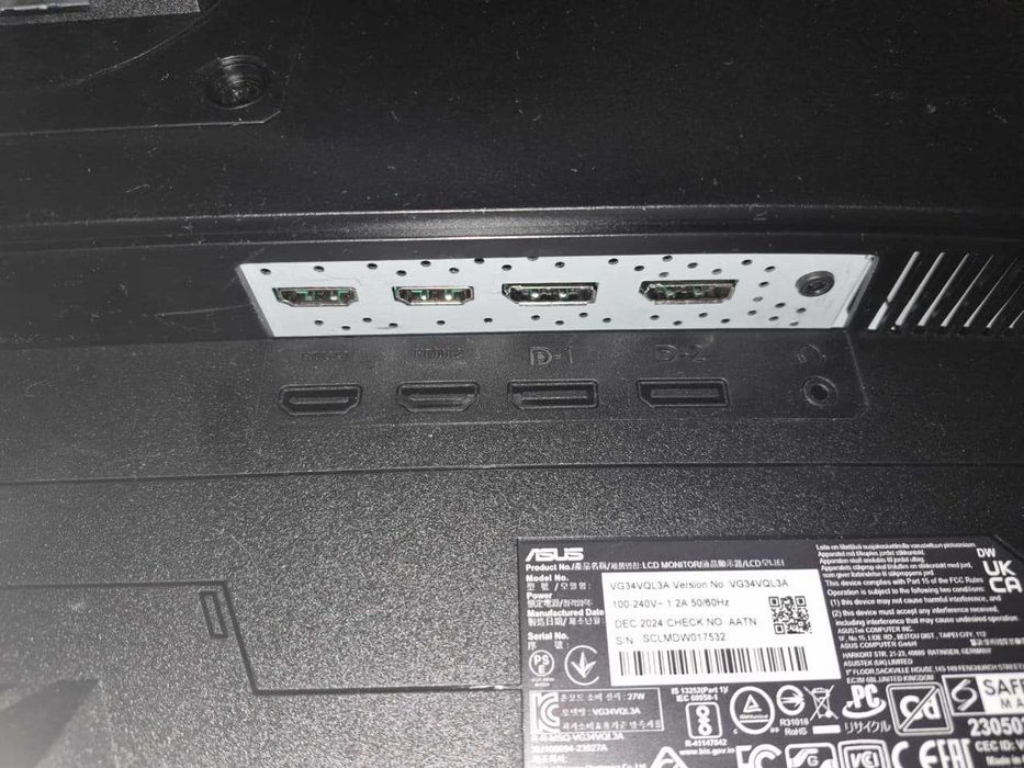 Монітор 34" Asus TUF Gaming VG34VQL3A (90LM06F0-B02E70)