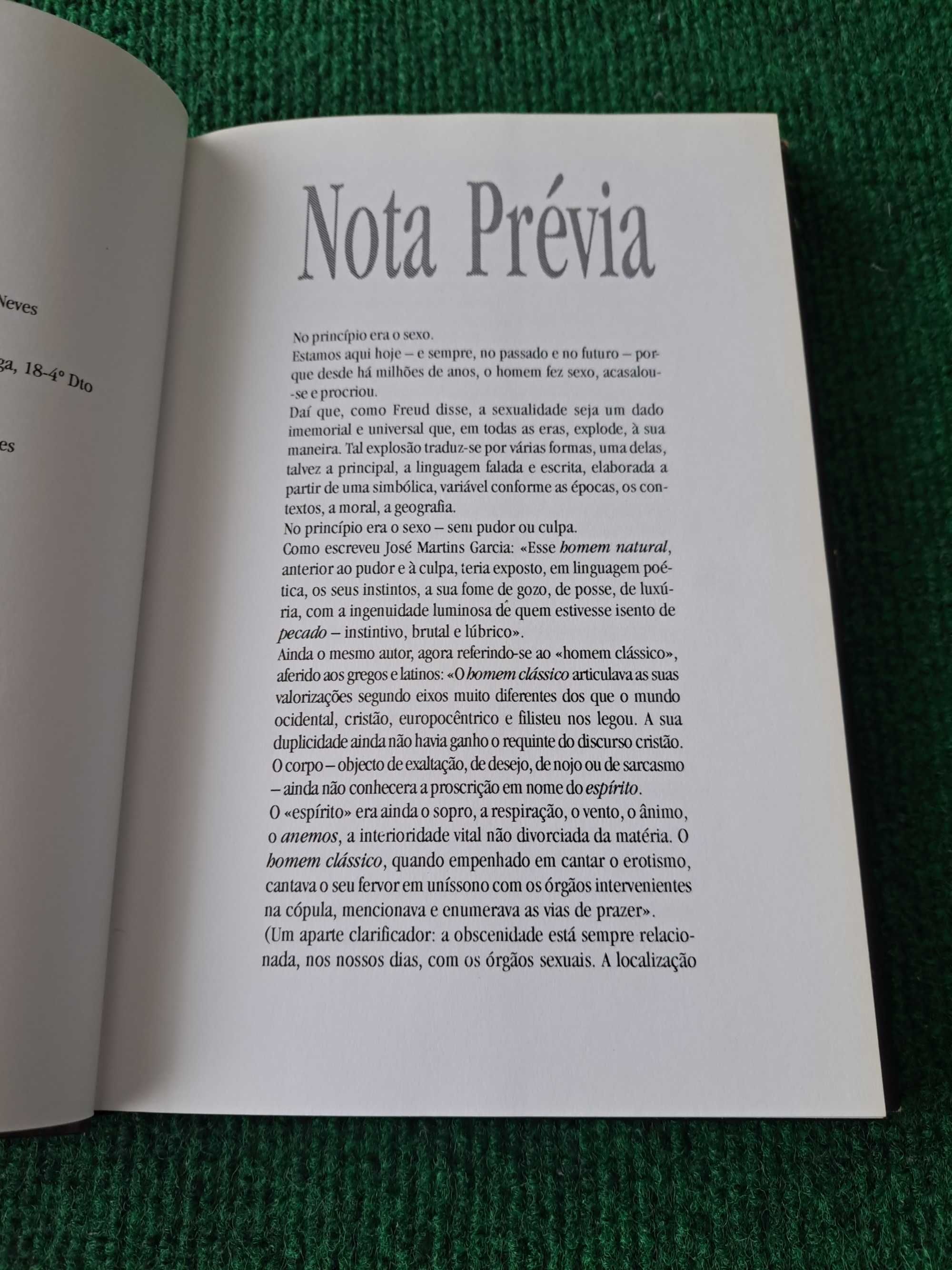 Dicionário Obsceno da Língua Portuguesa - C. Pinto Santos e O. Neves