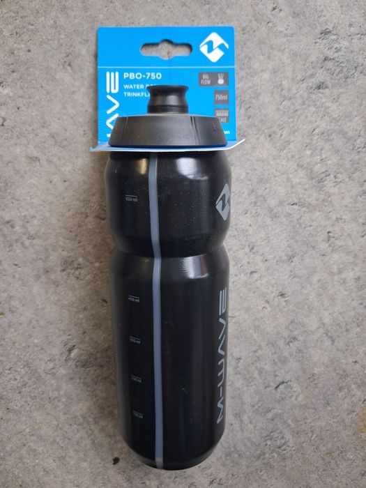 Bidon rowerowy M-WAVE czarny plastikowy 750ml NOWY